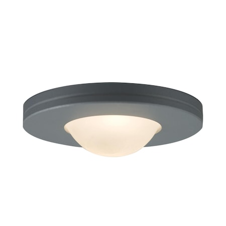 Jesco 20W Straight-Edged Slim Disk with Frosted Glass Lens, Silver Grey - 72 in. PK503SG